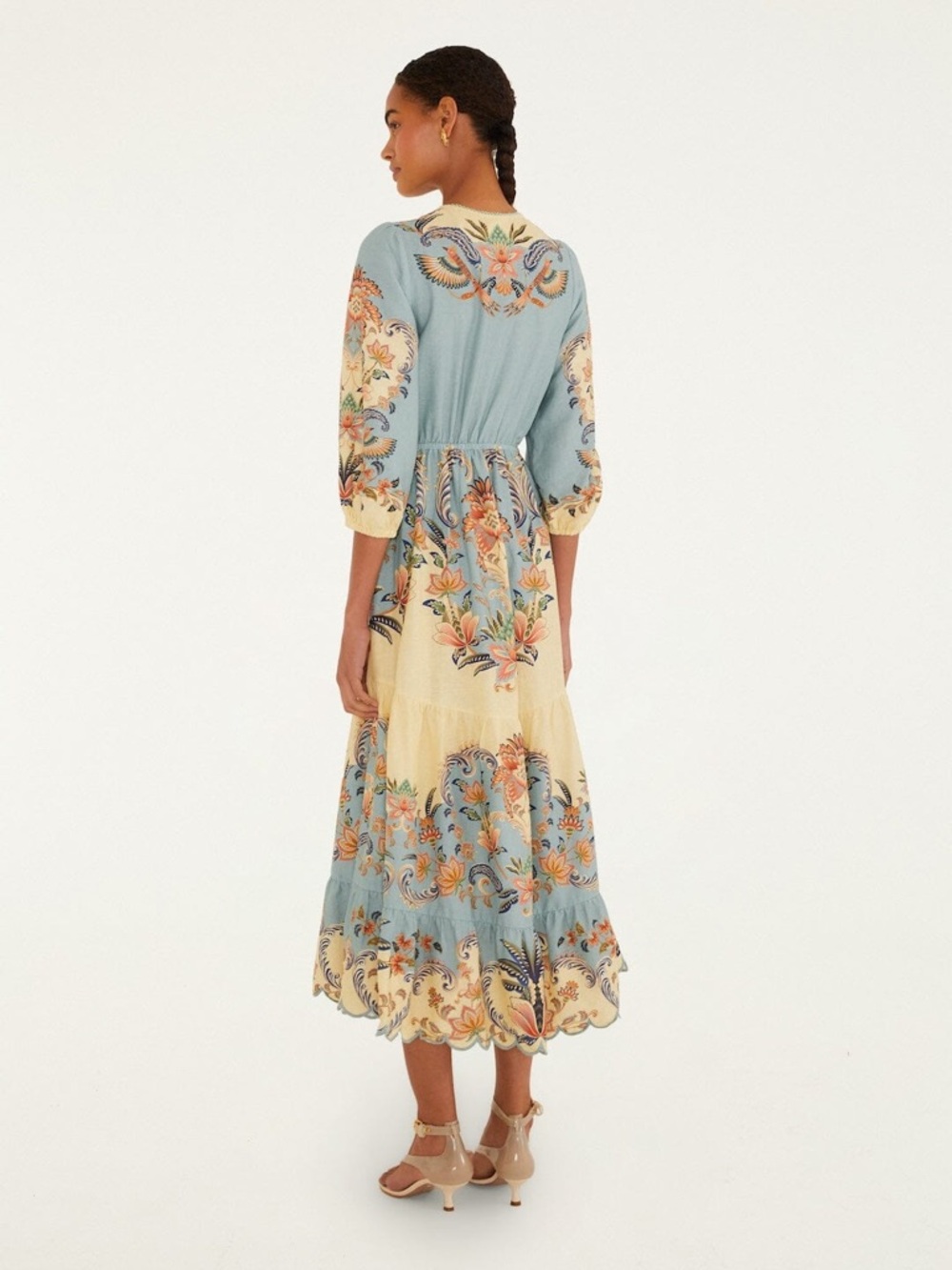 Farm Rio Butter Yellow Boho Beauty Maxi Dress - Picture 3 of 5